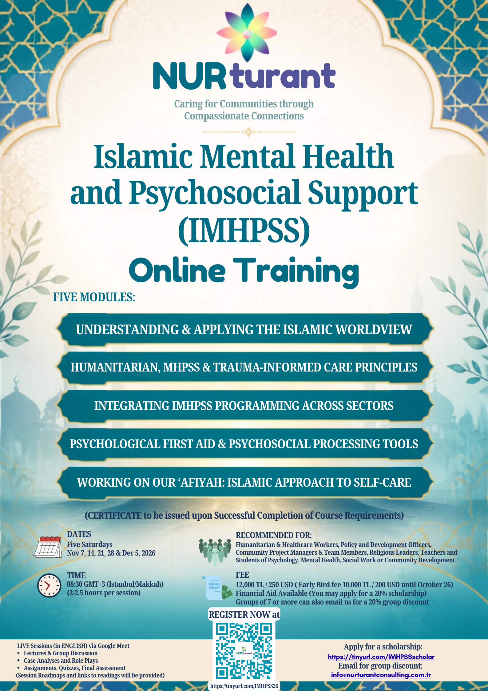 IMHPSS (Islamic Mental Health & Psychosocial Support) Online Training